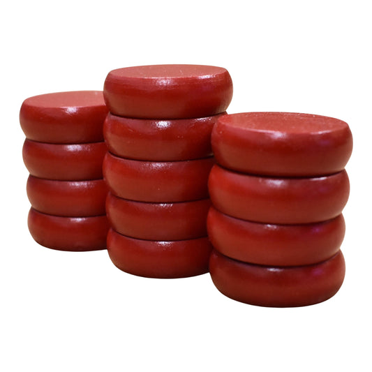 13 Red Crokinole Discs (Half Set)